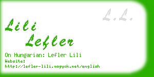 lili lefler business card